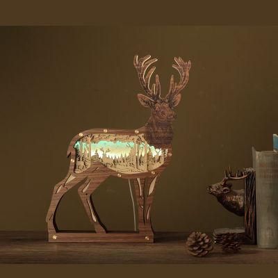 Home Table Deer Decoration Adjustable Light Christian Lamp for Gc-L-0017