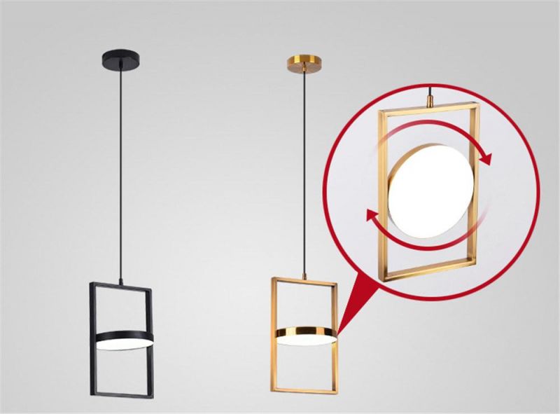Modern Line Pendant Lights Designer Ring Hanging Lamps Dining Room Bedroom Bedside Restaurant Living Room Light Fixtures