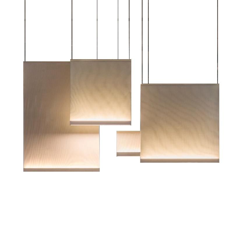 Modern Style Geometric Solid Cube Design Chandelier Exhibition Pendant Lamp