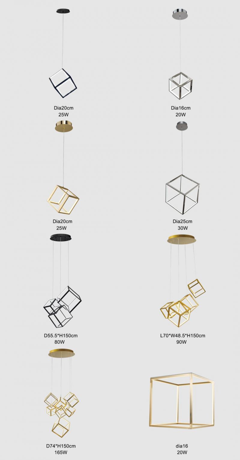 LED Modern Simple Silver Chandelier