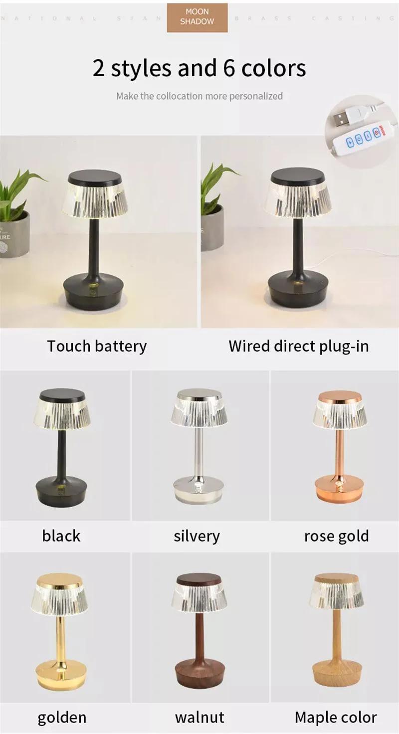 Mushroom Atmosphere Table Lamp USB Rechargeable Touch Night Light Study Bedroom Bedside Indoor Decor