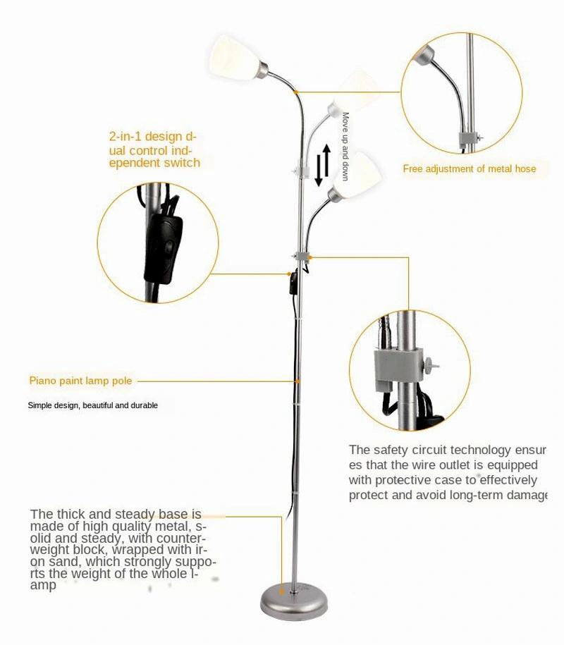 American Modern Wrought Iron Paint Floor Lamp LED Branch Bedroom Lamp Living Room Modern Floor Lamps (WH-MFL-91)