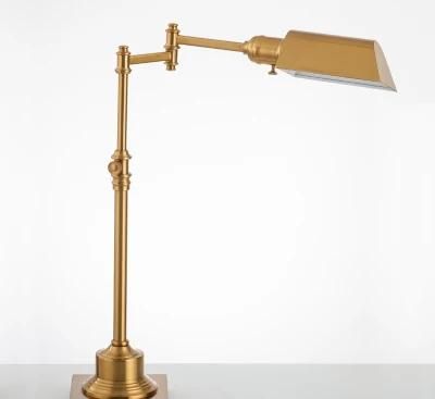 Light Luxury European Table Lamp Adjustable Folding Villa Exhibition Hall Study Office Design Reading American Metal Lamp