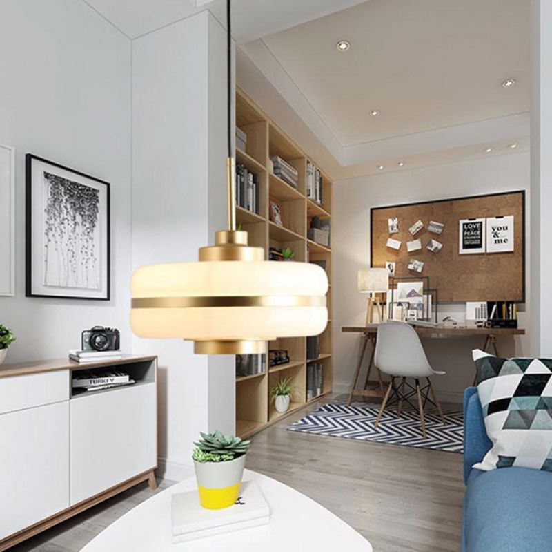Modern Glass Pendant Lights Nordic LED Kitchen Lamps Living Room Circular Industrial Home Pendant Lamp (WH-AP-113)