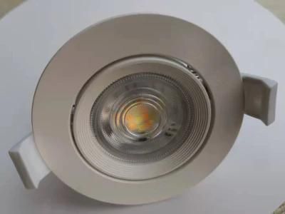 IP54 CCT Adjustable PBT and Aluminum 7W Round Rotatable Recessed Indoor Downlight