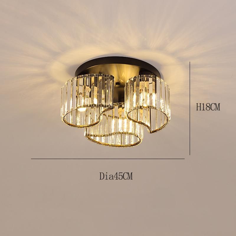 Romantic Modern Minimalist Ceiling Lamp American Model Room Personality Luxury LED Crystal Ceiling Light (WH-CA-76)