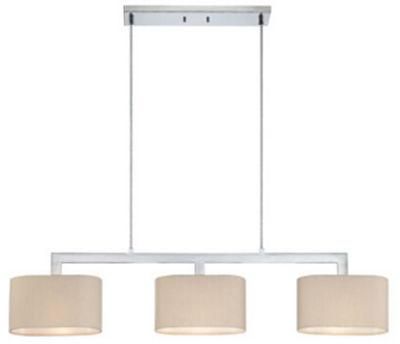 Modern 3 Lite Fabric Shade Pendant with ETL