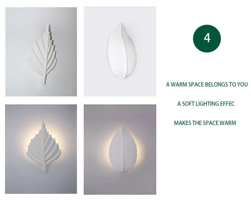 European Living Decorative Gypsum Wall Light/ Modern Lamp for Hotel Living Room Bedroom