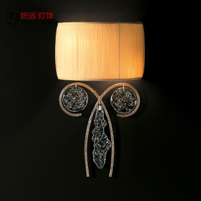 Hot Project Guest Room Decorative Bedside Glass Wall Light