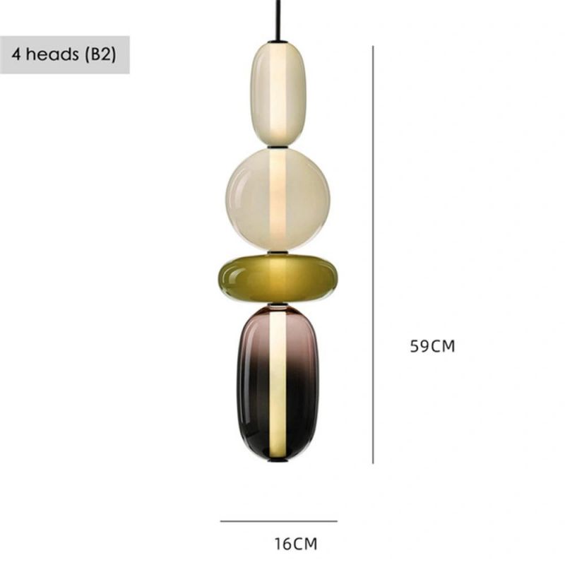 Glass Ball LED Pendant Lamp Bedside Bar Cafe Hanging Lights Candy Cartoon Home Decor Pendant Lights