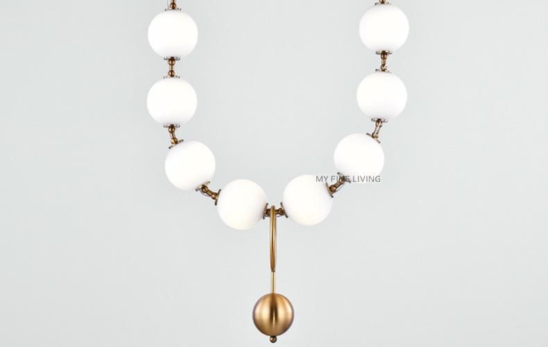 Long Pendant Light LED Nordic Glass Light Design Dining Room Kitchen Home Interior Necklace Pendant Light (WH-AP-210)