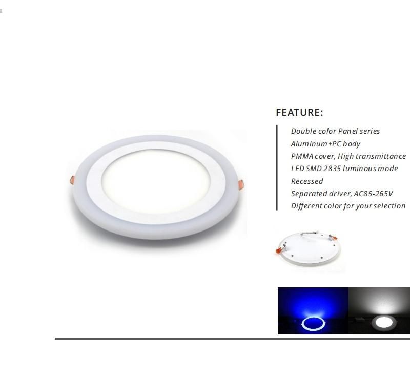 Double Color Slim Panel Light From Chinese Supplier