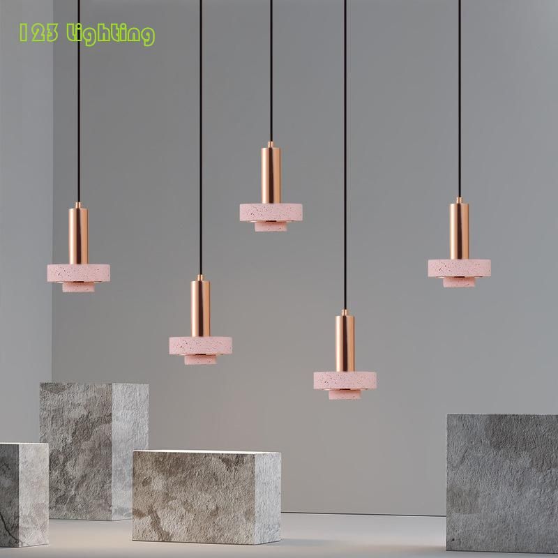 Marble Glass Pendant Lighting Dining Room Loft Deco Terrazzo Print Stone Pendant Light (WH-AP-342)