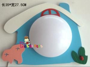 Blue House Cartoon Wall Lamp for Kids Room