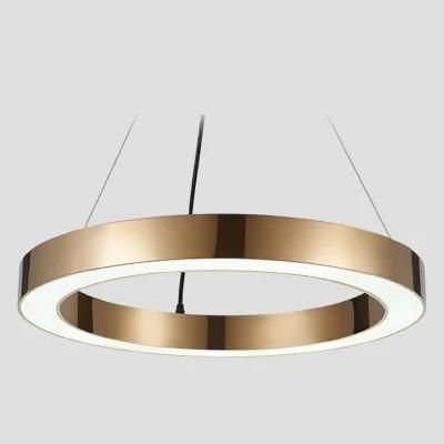 Custom Made Project Hotel Lobby Circular Ring LED Pendant Light