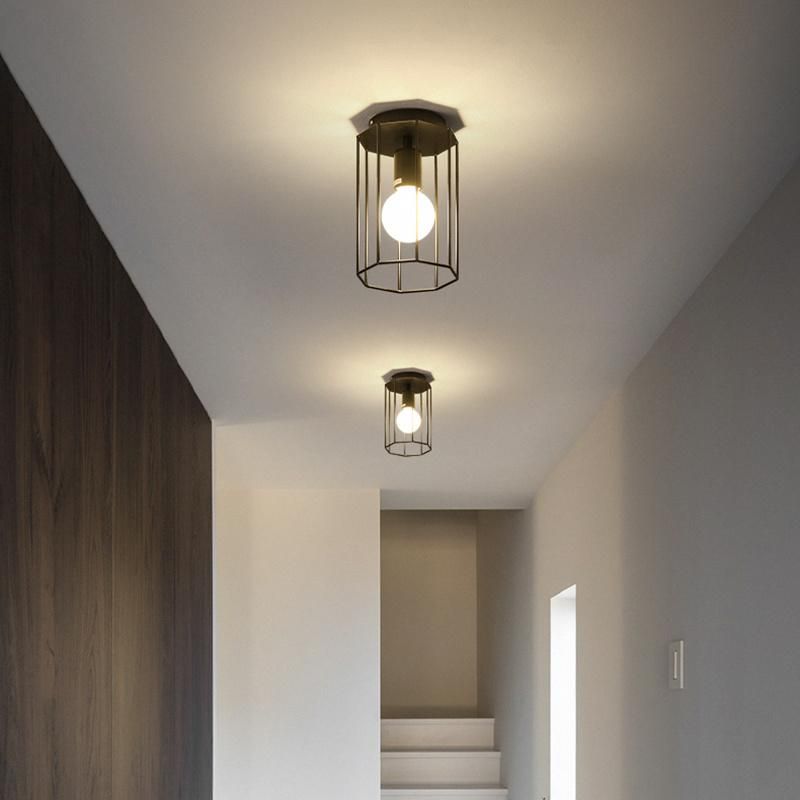 Cage Shaped Ceiling Light Creative Design Pendant Lamp Hotel Lamp LED