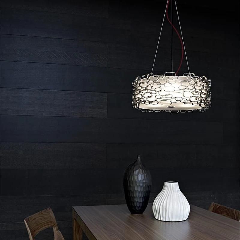 Wholesale Manufacturer LED Linear Stainless Steel Circle Chain Pendant Light