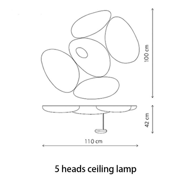 Skydro Electrified Ceiling Light Silver Lamp LED Glass Ceiling Lights Luxury Metal Mercury Ceiling Lamp (WH-MA-193)
