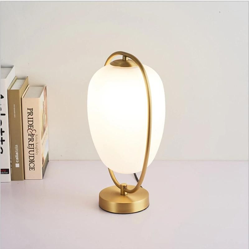 Modern Iron Ellipse Glass Shade Restaurant LED Buy Online Table Lamp