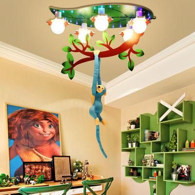 Children&prime;s Bedroom Decor LED Lights for Room Indoor Chandelier Monkey Lamp (WH-MA-155)