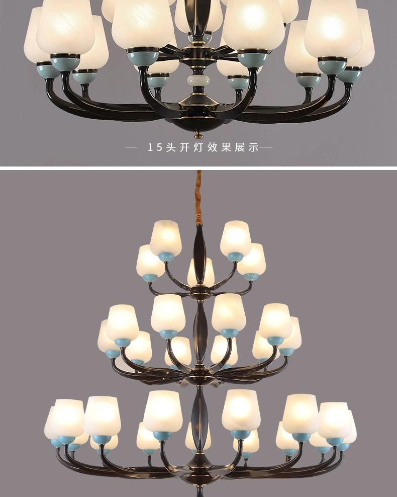 All Copper Modern LED Indoor Hotel Restant Home Ceiling Pendant Decoration Lighting Home Lighting and Fancydinning Light