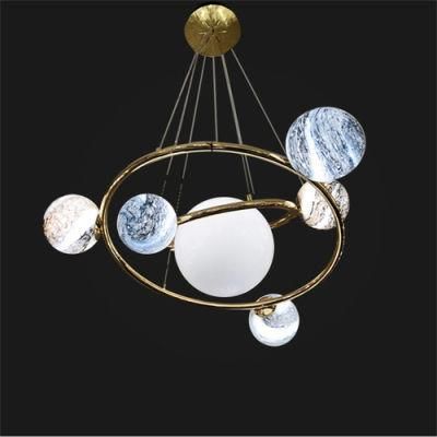 Northern Europe Simple Creative Clothing Store Planet Chandelier Living Room Restaurant Bar Hotel Bedside Bedroom Light Luxury Chandelier