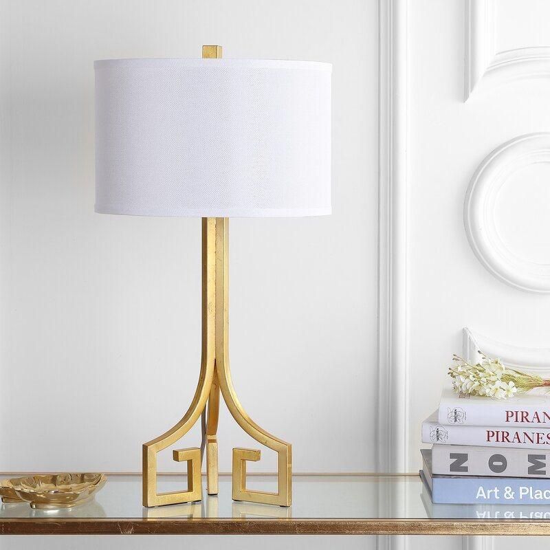 High Quality Hotel Home Decorative Gold Base Fabric Shade Modern LED Table Lamp