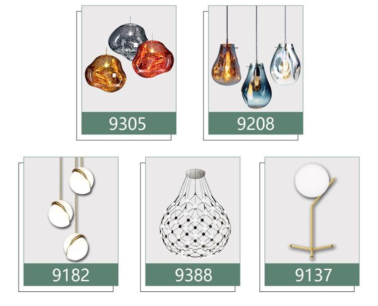 Italian Design Latest Iron Glass Tube Gold Chandelier Pendant Light Fixture