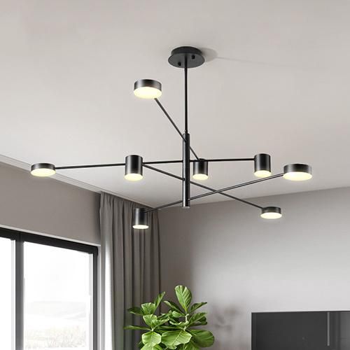 Modern Fashion Black Gold White LED Ceiling Suspended Chandelier Light