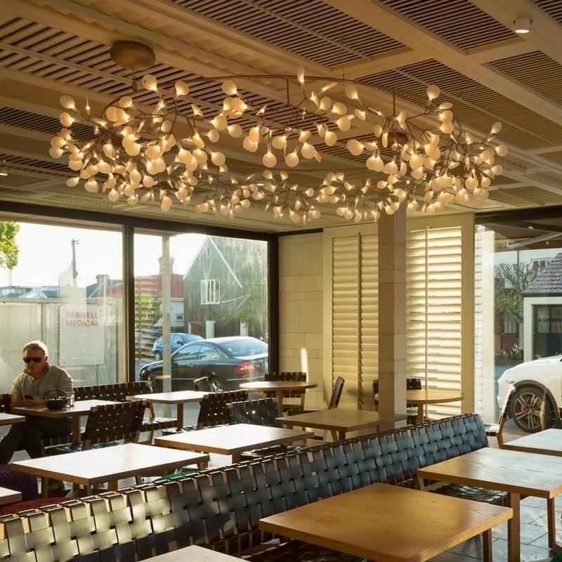 Modern Plant Ceiling Light LED Chandelier Lighting Fireflies Pendant Lamp