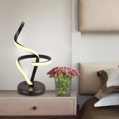 Modern Nordic Mini Home Decoration Bedroom Reading Desktop Night Aluminum PVC Wake up LED Table Lamp