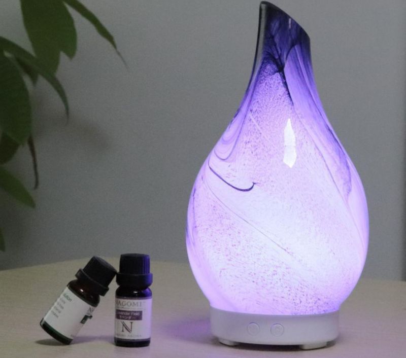 Perfectaire Humidifier Glass Ultrasound Aroma Diffuser with 7 Color Changing