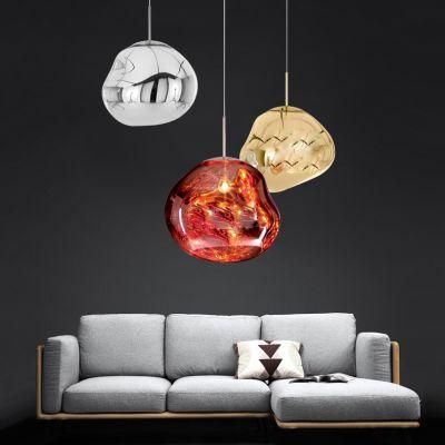 Big Shade 250mm Brown Color Red Lava Pendant Light Chandelier