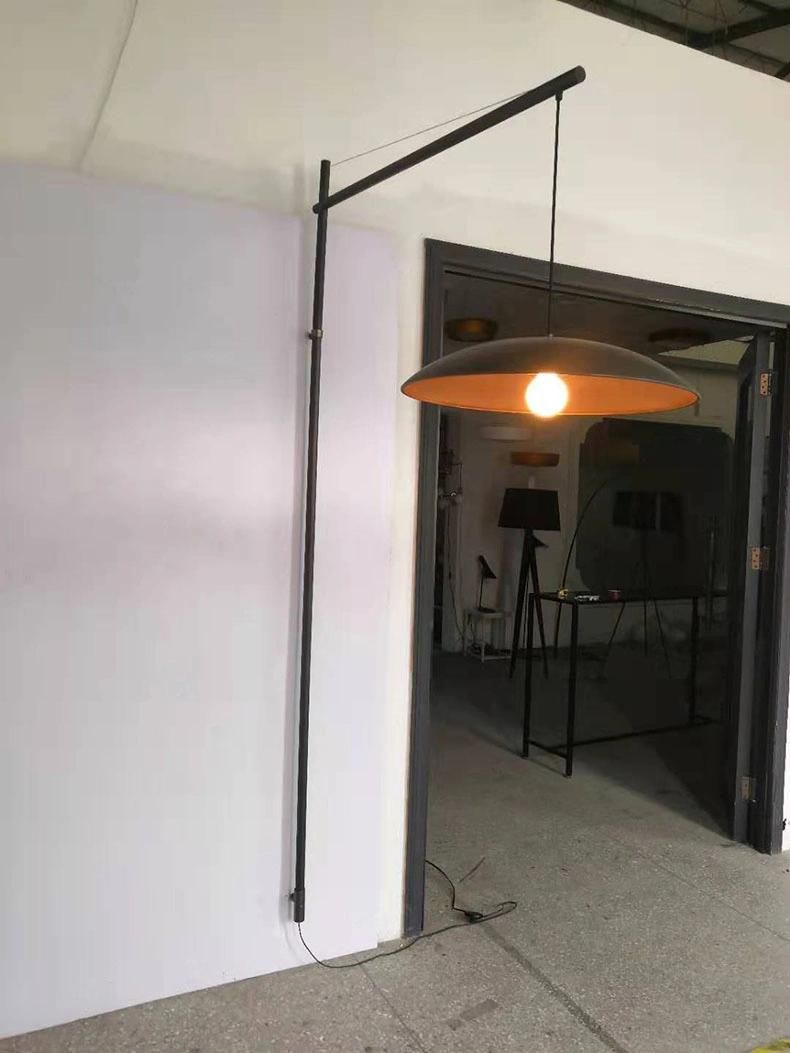 Modern Decorative Copper Black Fishing Wall Lamp for Restaurant, Corridor