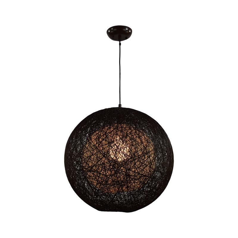 Most Popular Home Hotel Restaurant Decoration Vintage Twine Rope Hanging Ball Light Pendant Lamp