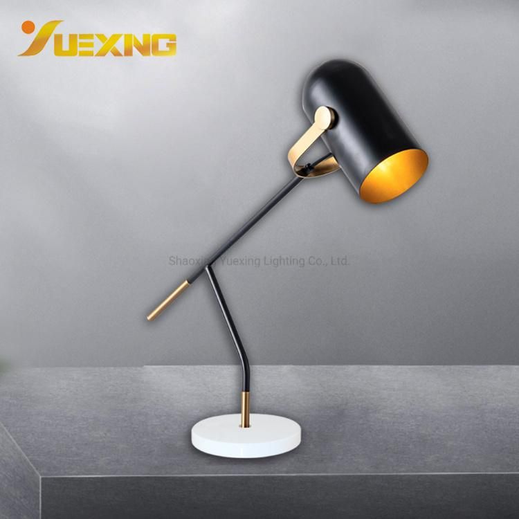 Factory Price Custom Design Table Lamps Home Decor E27 Black Gold Adjustable Desk Lamp Table LED Lights