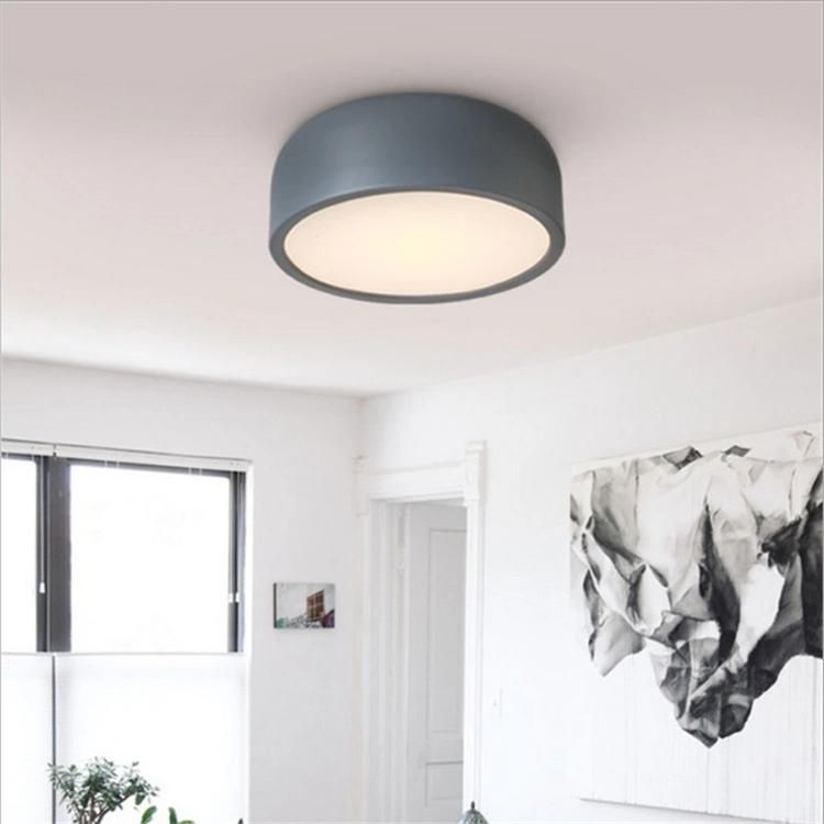 LED E27 Round Modern Ceiling Lamp Fixture Home Office Living Room LED Ceiling Light Flush Mount (WH-MA-187)