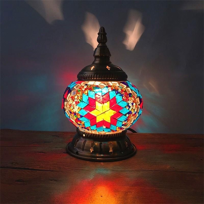 Retro Ethnic Style Bedroom Bedside Night Light Restaurant Cafe Bar Turkish Nightstand Light (WH-VTB-04)
