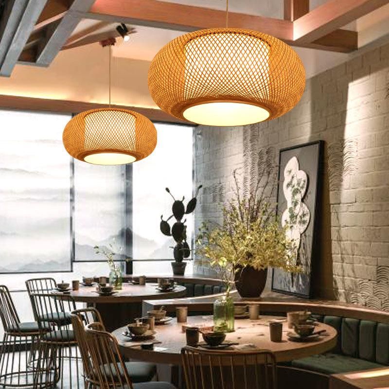 Vietnam Bamboo Weaving Bamboo Rattan Weaving Pendant Lamps Shape Lanterns Living Room Hotel Restaurant