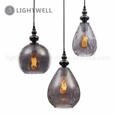 Distinctive Indoor Water Wave Glass pendant Lamp Copper Smoke Clear hanging Lighting