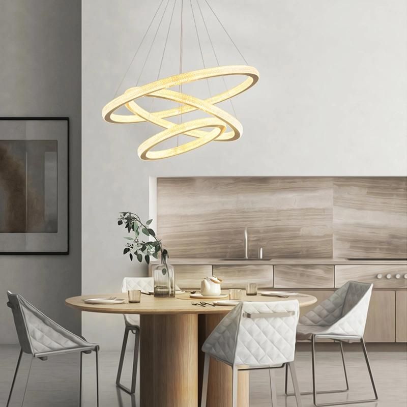 Living Room Dining Room Bedroom Study Room Ring Chandelier Light Luxury Pendant Lighting