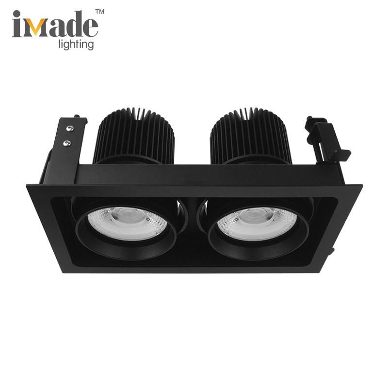OEM ODM Factory Double Head 2X25W Adjustable Recessed LED Downlight