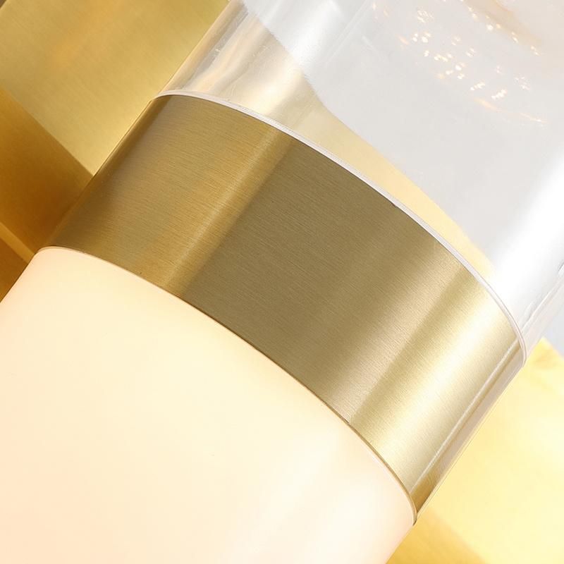 Simple Modern Bedroom Bedside Light Golden LED Mirror Headlamp Staircase Hallway Wall Lamp