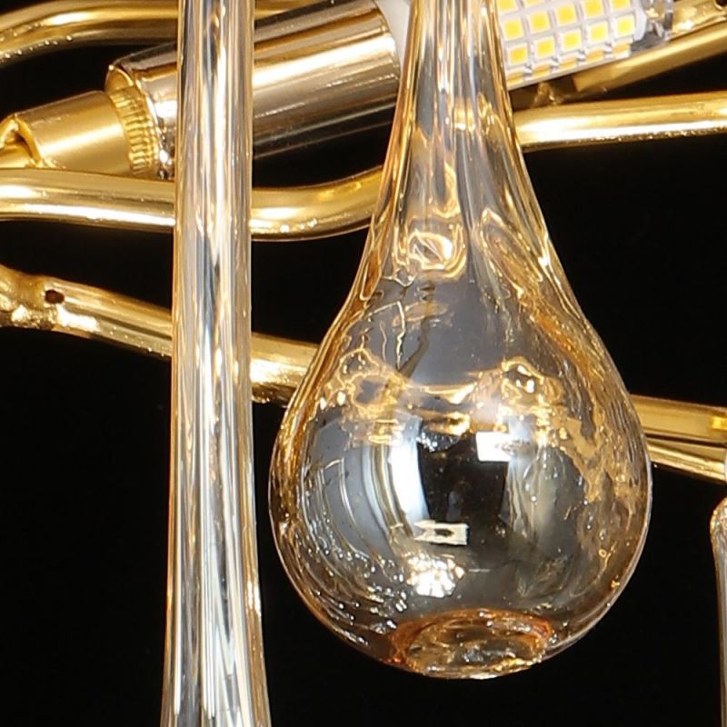 2022 Luxury Crystal Pendant Lamp Villa Stairs Lighting Glass Chandelier Light