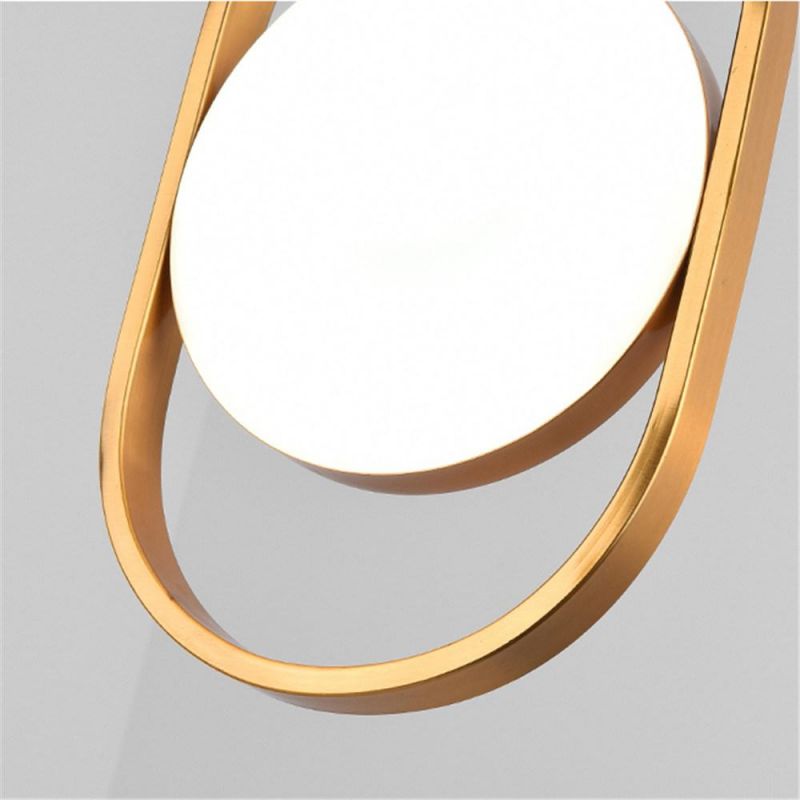 Modern Line Pendant Lights Designer Ring Hanging Lamps Dining Room Bedroom Bedside Restaurant Living Room Light Fixtures