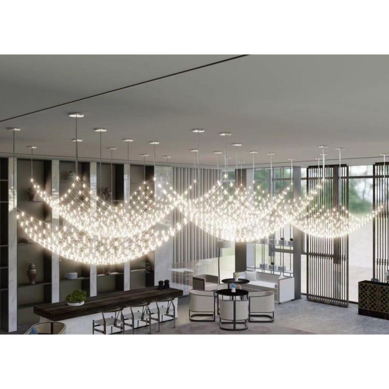 New Modern Villa Light Spark Ball Stars Diamond Chandelier