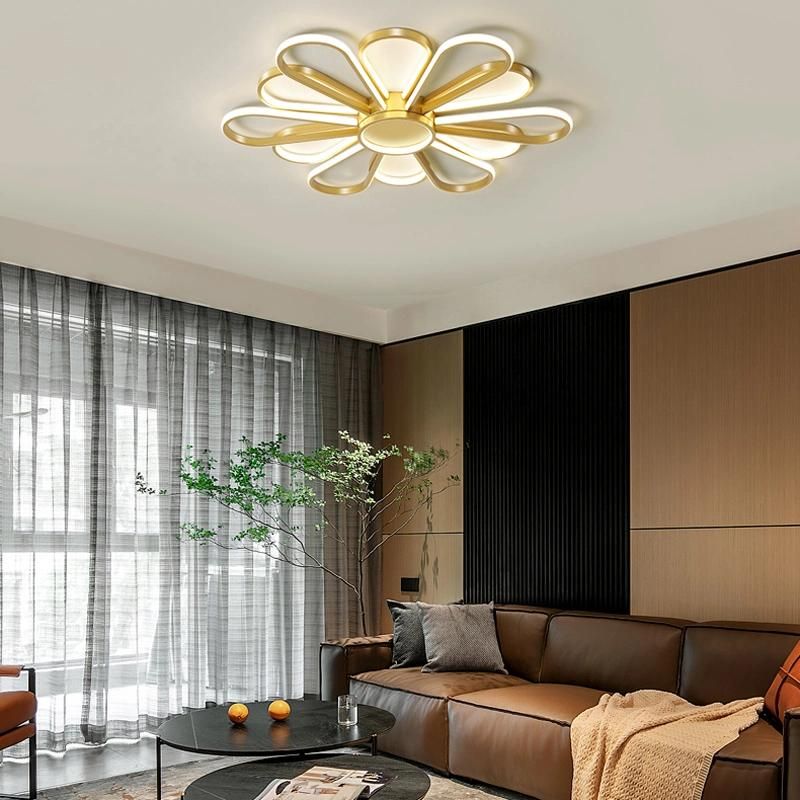 Metal Flower Shape Ceiling Light Creative Diningroom Lamp Livingroom Light LED