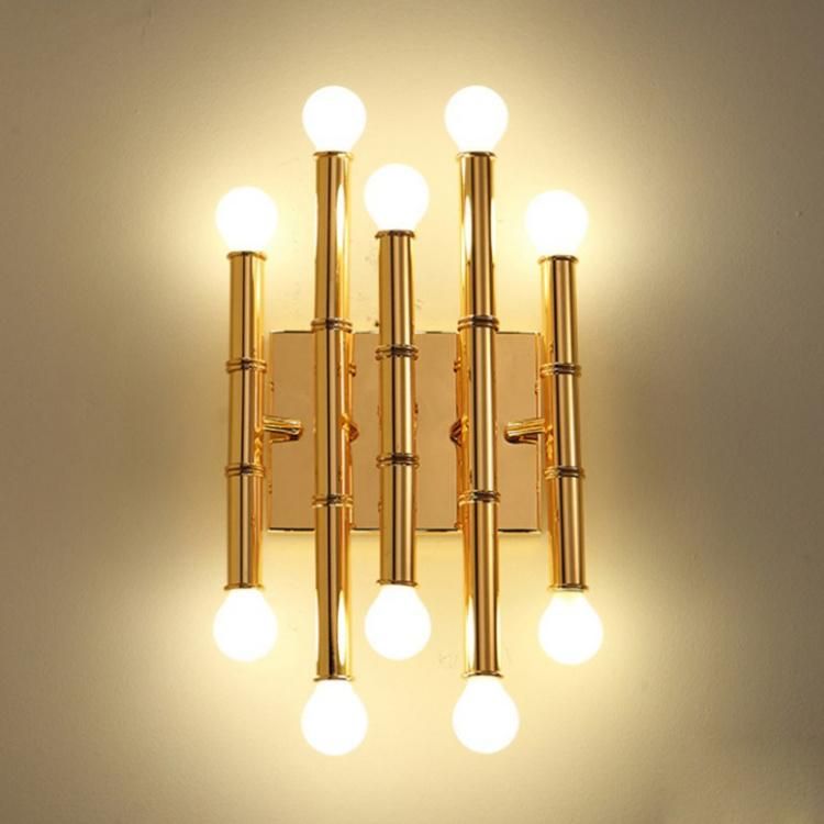 Luxury Gold Tube Bubble Lamp Wall Indoor Modern Light