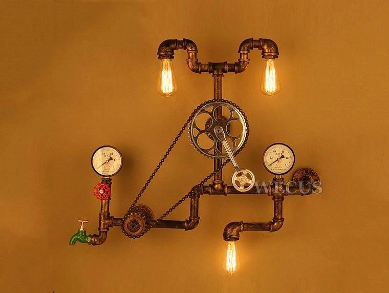 Vintage Retro Loft Industrial Wind Light Personality Water Pipe Wall Lamp (WH-VR-24)