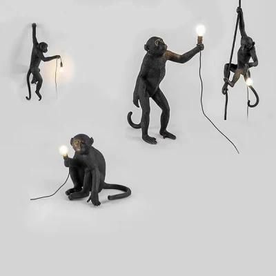 Cute Modern White Monkey Series Restaurant Table Lamp